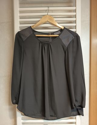 Blusa gasa negra mujer T:L