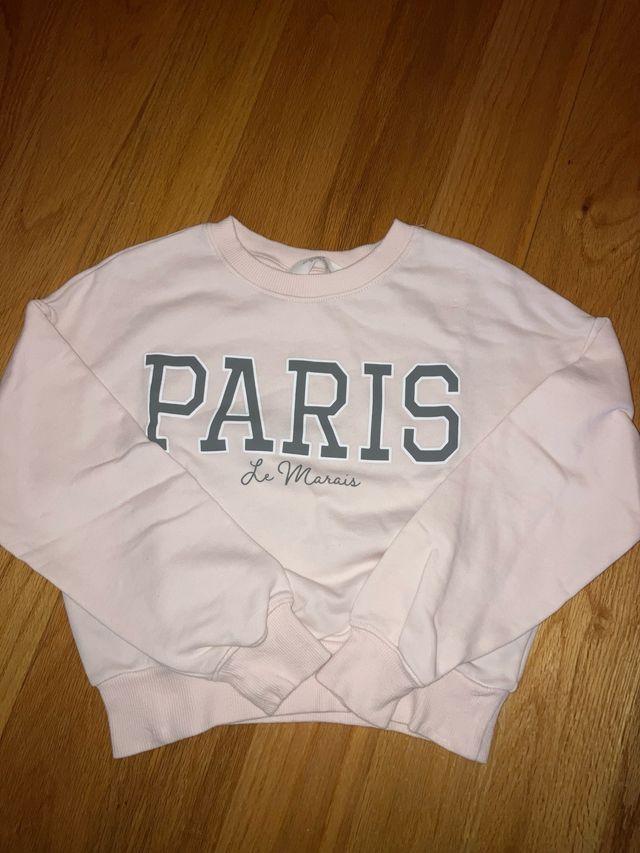 Sudadera H&M Paris Le Marais Rosa