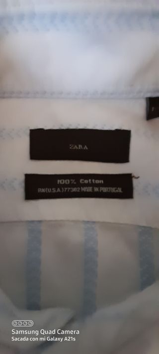Camisa Zara Talla L Rayas Azules