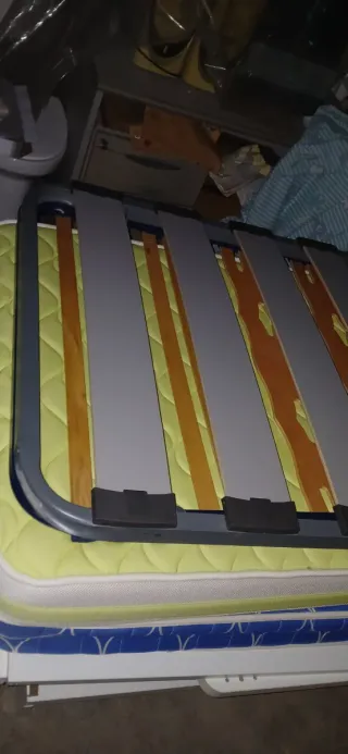 Cama nido blanca con cajones y colchones