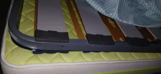 Cama nido blanca con cajones y colchones