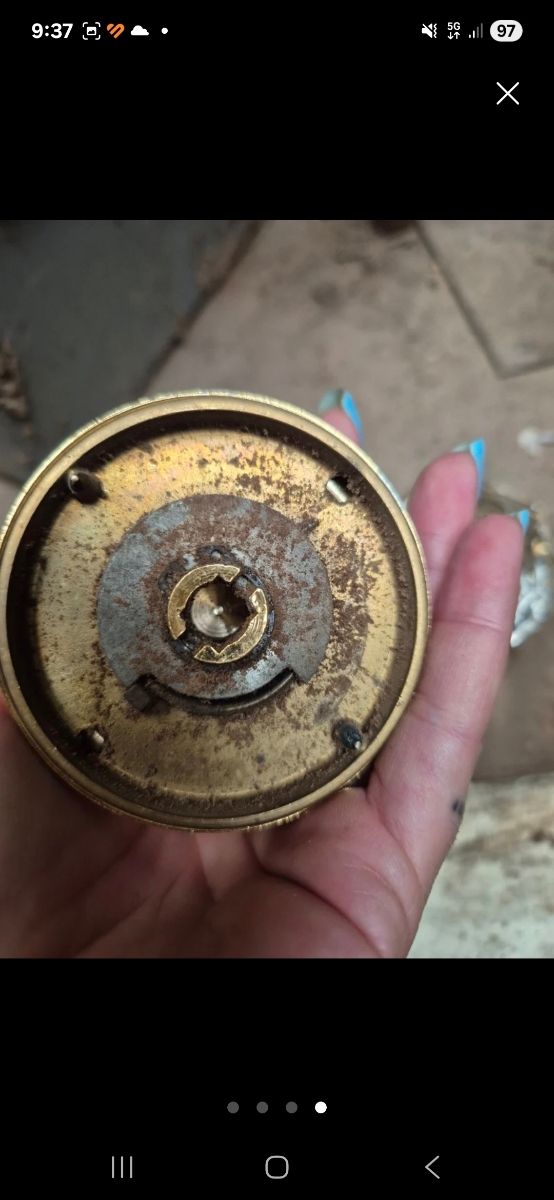 Set di maniglie in cristallo dorato vintage