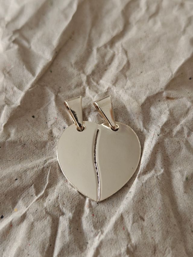 Colgante Corazón Plata Pareja