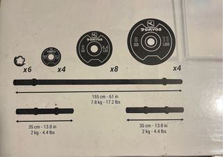 Kit Mancuernas y Barras Musculación 50 kg