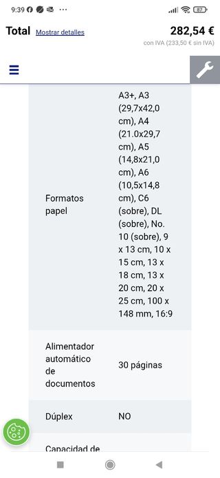 Impresora Epson WF-7515 A3 Escáner precio negociab