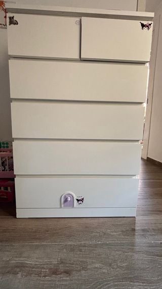 Cajonera / Cómoda de madera blanca