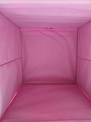 Taburete, Puff de almacenamiento rosa. NUEVO