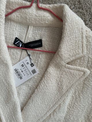 Chaleco Vestido Zara Beige Talla M