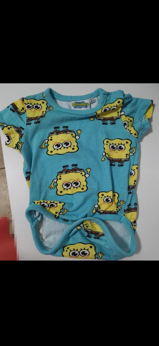 Body bebé Bob Esponja azul