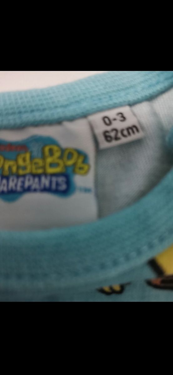 Body bebé Bob Esponja azul