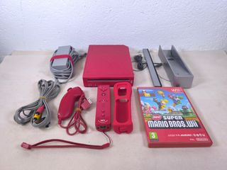 Nintendo Wii Roja + Super Mario Bros Wii