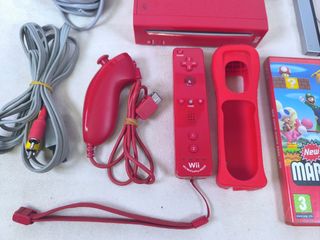 Nintendo Wii Roja + Super Mario Bros Wii