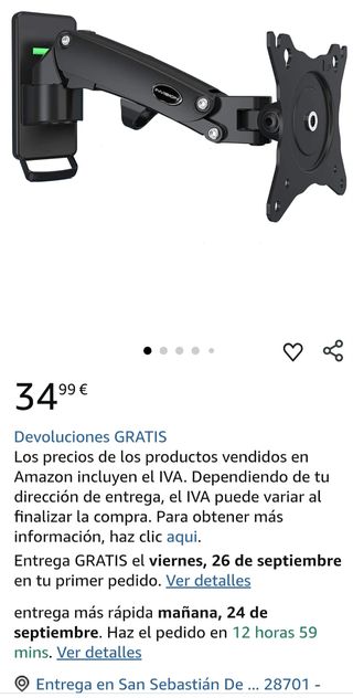 SOPORTE TELEVISOR PARED INVISION 17"a 27"