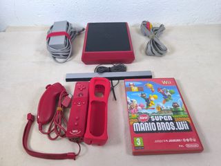 Nintendo Wii Mini Roja + Super Mario Bros Wii