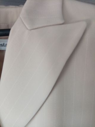 Traje de chaqueta Festa rayas diplomáticas beige M