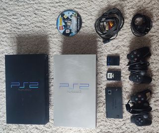 PlayStation 2 Negra con Accesorios y adaptador hdd