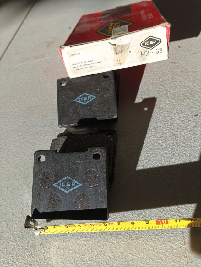 SIMCA 1000, Pastillas de freno ICER FDI-33 