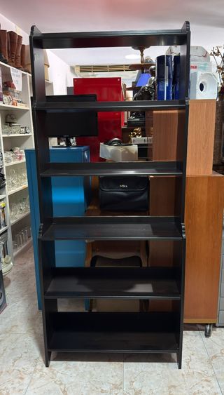 Estantería librería madera negra