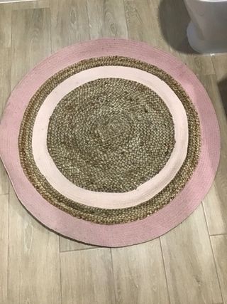 Tappeto per bambini in juta rosa