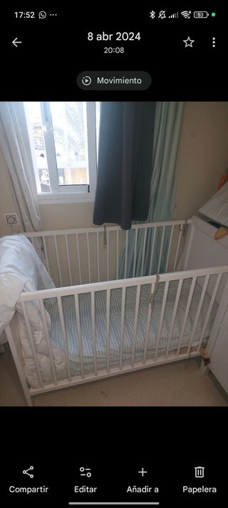 Cuna de bebé blanca madera