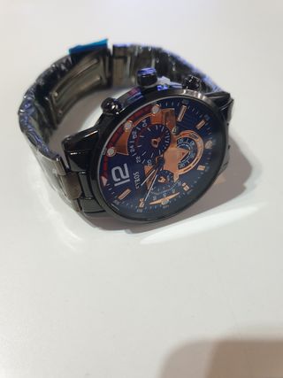 Reloj EVROS Hombre Azul y Plateado