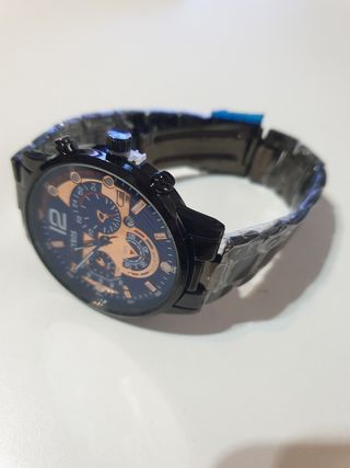 Reloj EVROS Hombre Azul y Plateado