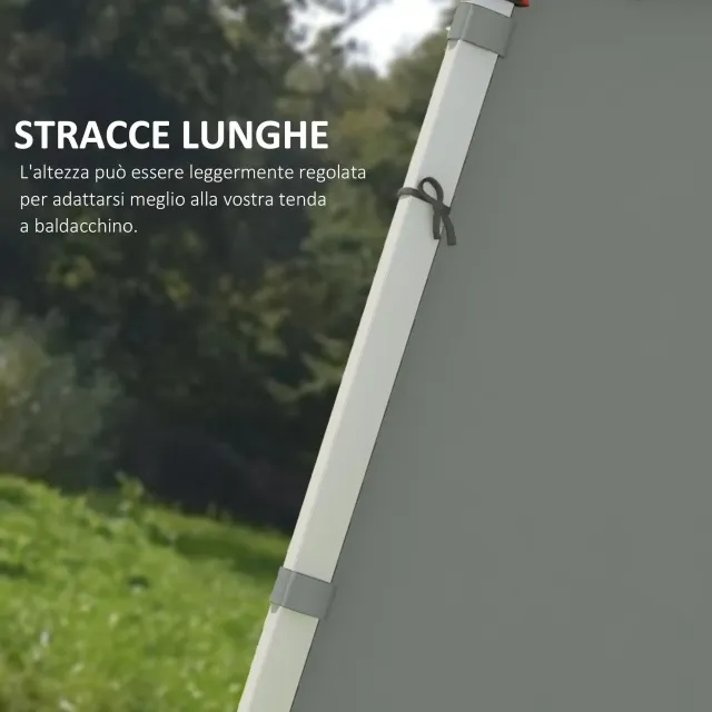 Set 2 Pareti Gazebo 3x3 e 3x6 m in Tessuto Oxford