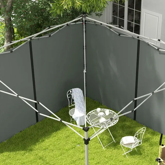 Set 2 Pareti Gazebo 3x3 e 3x6 m in Tessuto Oxford