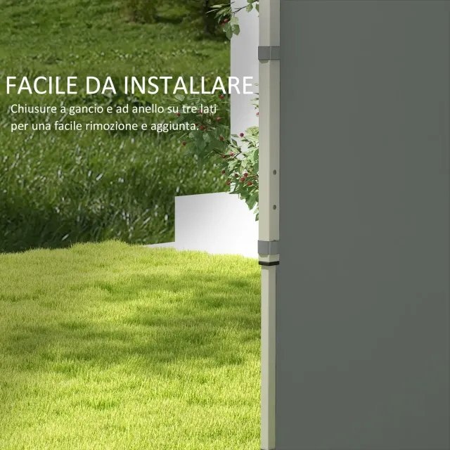 Set 2 Pareti Gazebo 3x3 e 3x6 m in Tessuto Oxford