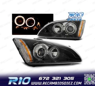 FAROS OJOS ANGEL PARA FORD FOCUS II 04-08 FONDO NEGRO
