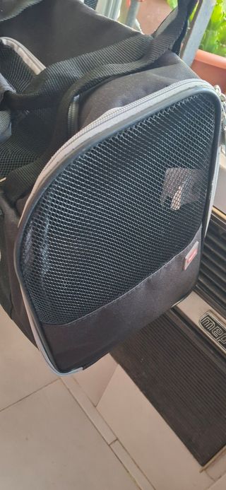 Mochila Transportín Perro/Gato Negro y Gris