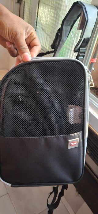 Mochila Transportín Perro/Gato Negro y Gris