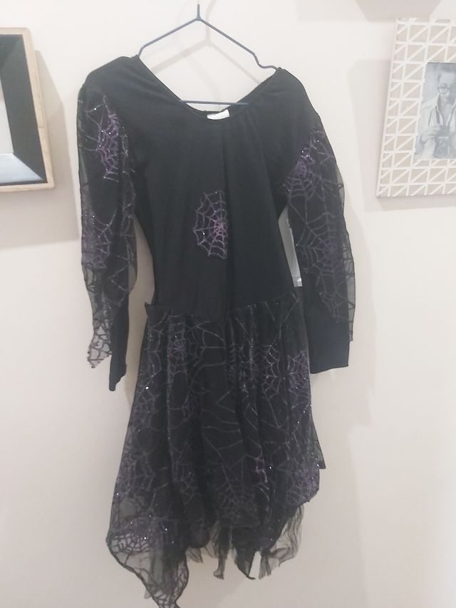 Disfraz Bruja Telaraña Morada talla 4