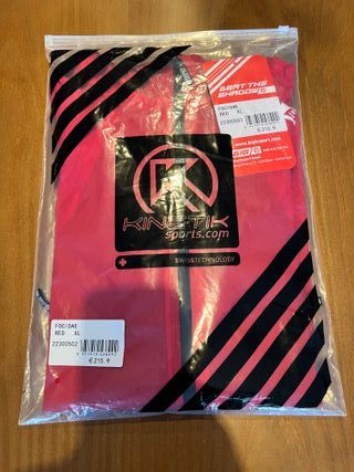 Chaqueta Kinetik Trail Running Impermeable Roja XL