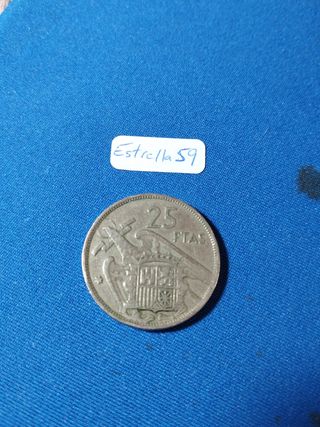 Moneda 25 Pesetas 1957 Estrella 59