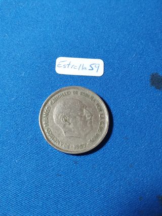 Moneda 25 Pesetas 1957 Estrella 59