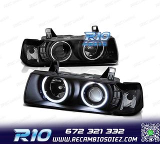 FAROS OJOS ANGEL CCFL BMW E36 COUPE CABRIO 90-99 NEGROS
