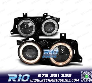 FAROS BMW E34 88-95 E32 86-94 OJOS ANGEL FONDO NEGRO