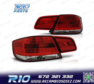 PILOTOS BMW E92 06-10 LED ROJO CROMO