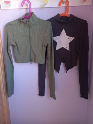 Lote 2 Camisetas Bershka Talla XS