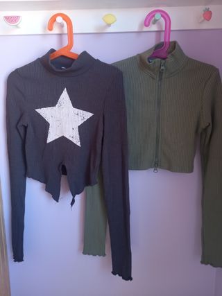 Lote 2 Camisetas Bershka Talla XS