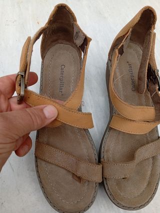 Sandali infradito Caterpillar donna marroni con pl