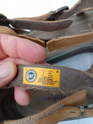 Sandali infradito Caterpillar donna marroni con pl