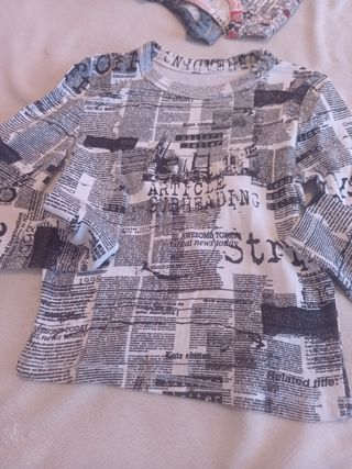 3 Camisetas Bershka Estampadas Talla XS