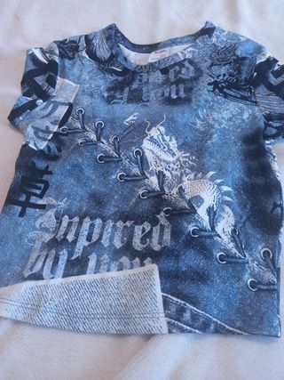 3 Camisetas Bershka Estampadas Talla XS