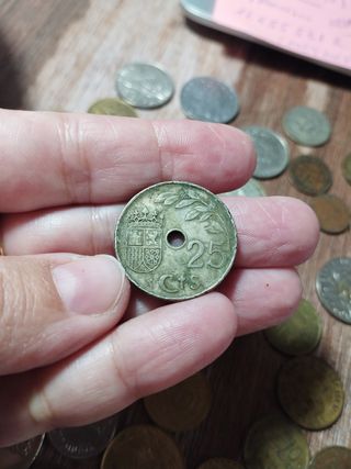 Moneda 25 céntimos 1937