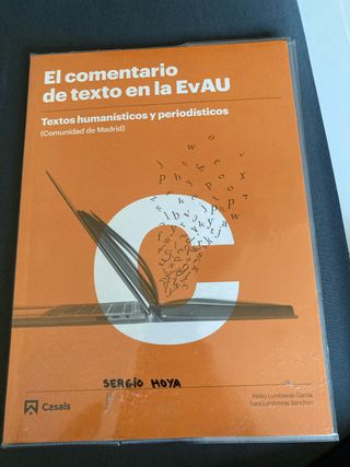 El comentario de texto en la EvAU. Textos human...