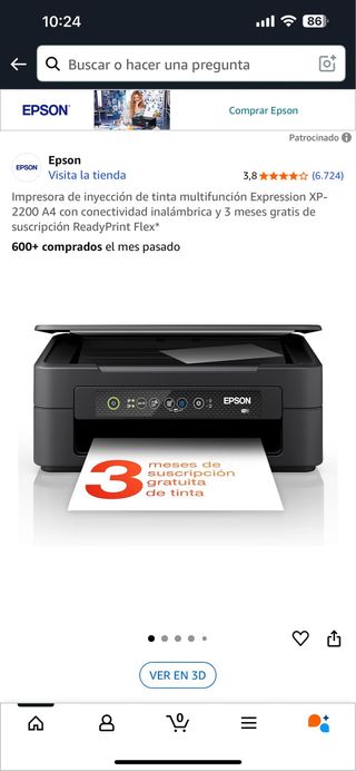 Impresora Epson XP-2200 A4 Wifi