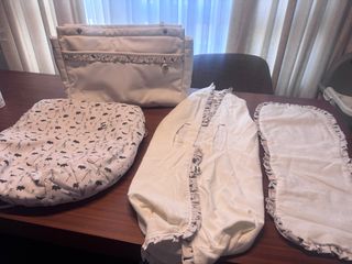 Conjunto sacos y bolso para carro gemelar.