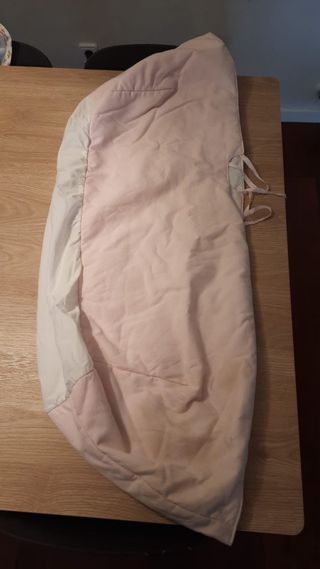 Funda Bugaboo Cuco Rosa y Blanca en piqué.